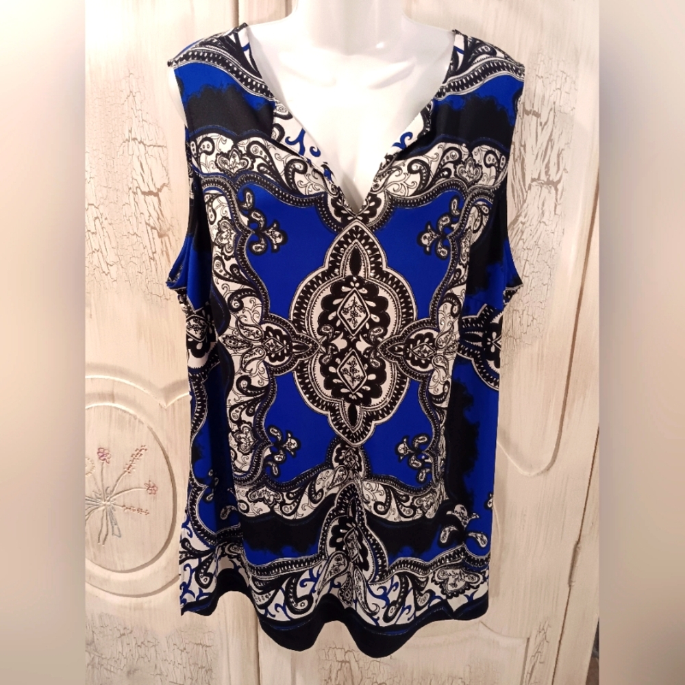 Blue Paisley Blouse
